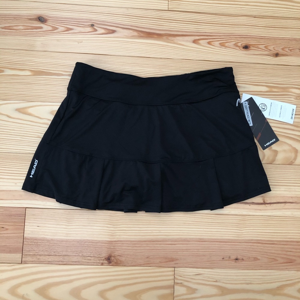 Black Head Tennis Skort Size L NWT